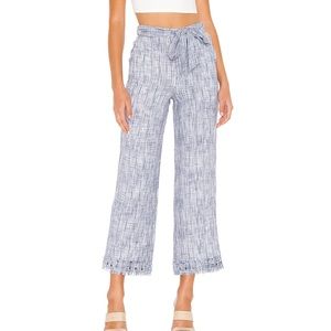 TULAROSE Avianna Pant in Deep Blue linen pants❣️